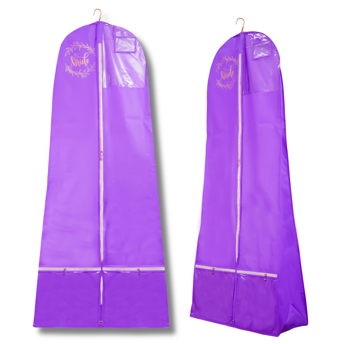 Premium Lehenga Gown Cover 10" Gusset - PURPLE