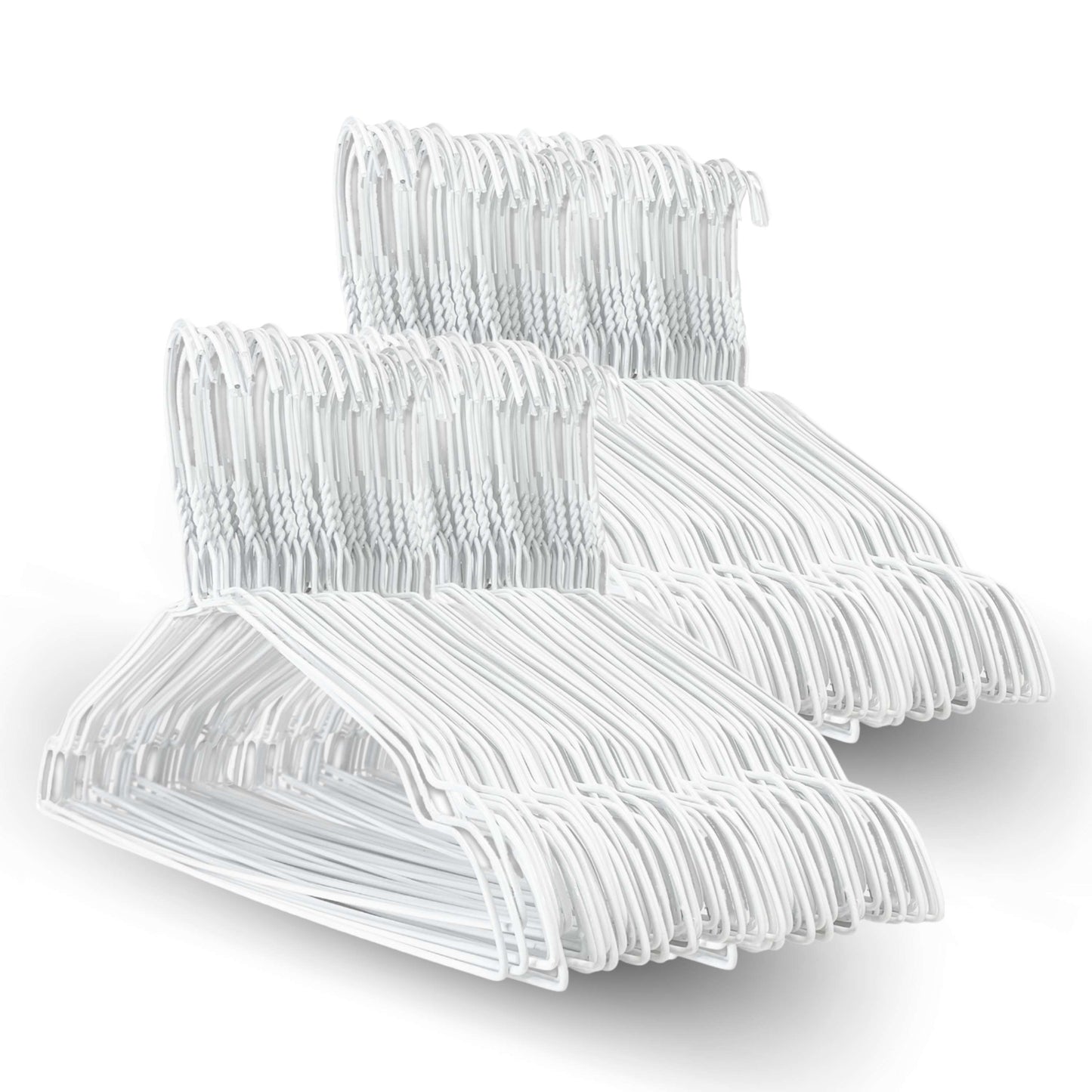 Laundry Metal Wire Hanger For Dry Cleaners 16" 2.3mm - White