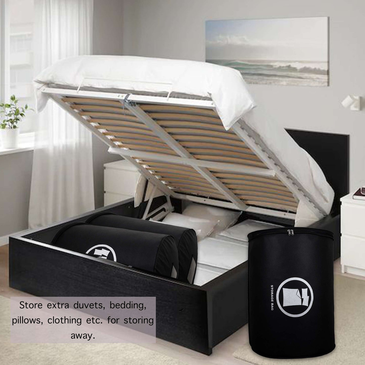 Bedding Storage Bags 24" (Black)