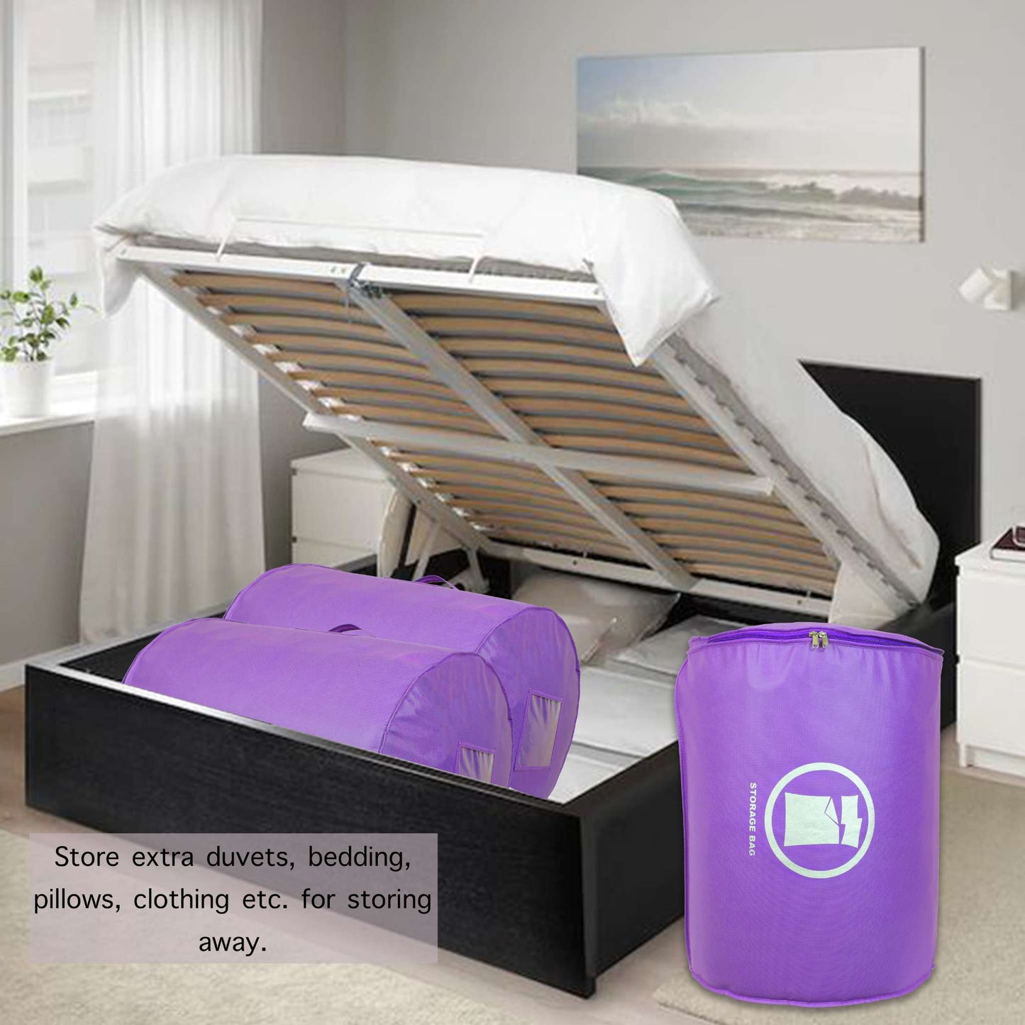 Bedding Storage Bags 24" (Purple)