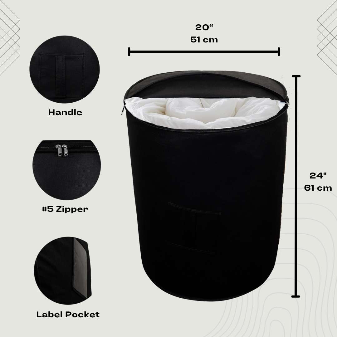 Bedding Storage Bags 24" (Black)