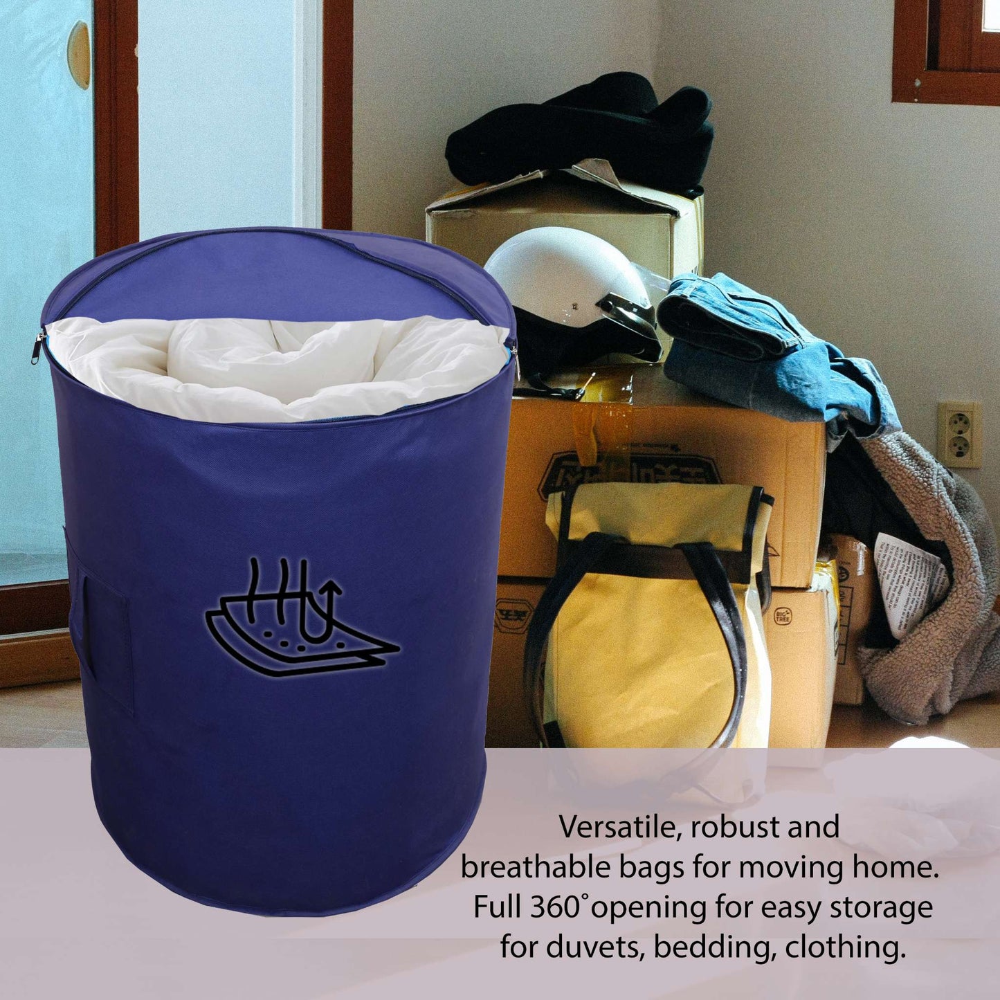 Bedding Storage Bags 24" - Blue