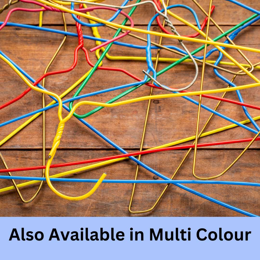 Dryclean & Laundry Metal Metal Wire Hanger 16" 2.2mm - Multicolour