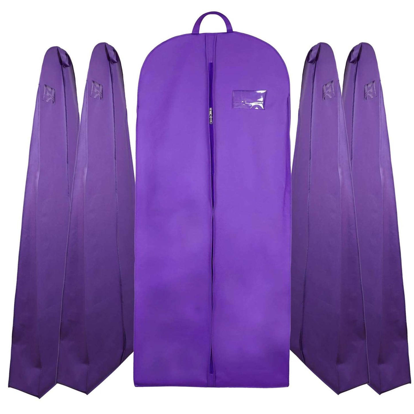 Wedding Lehenga Gown Long Dress Garment Cover Bags 72" with 8" Gusset - PURPLE
