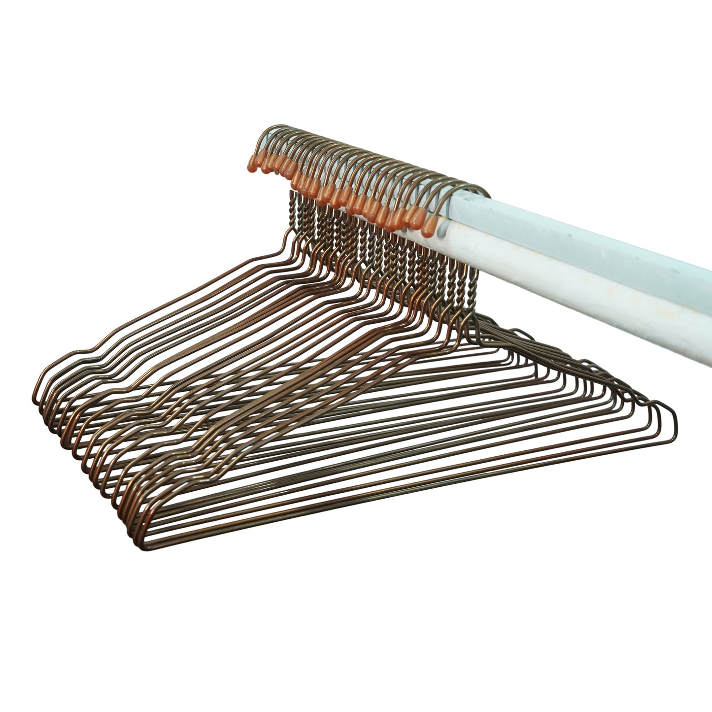 Clothes Metal Hanger 16 Inch 3mm - Powder Coated Copper (Pack of 5)