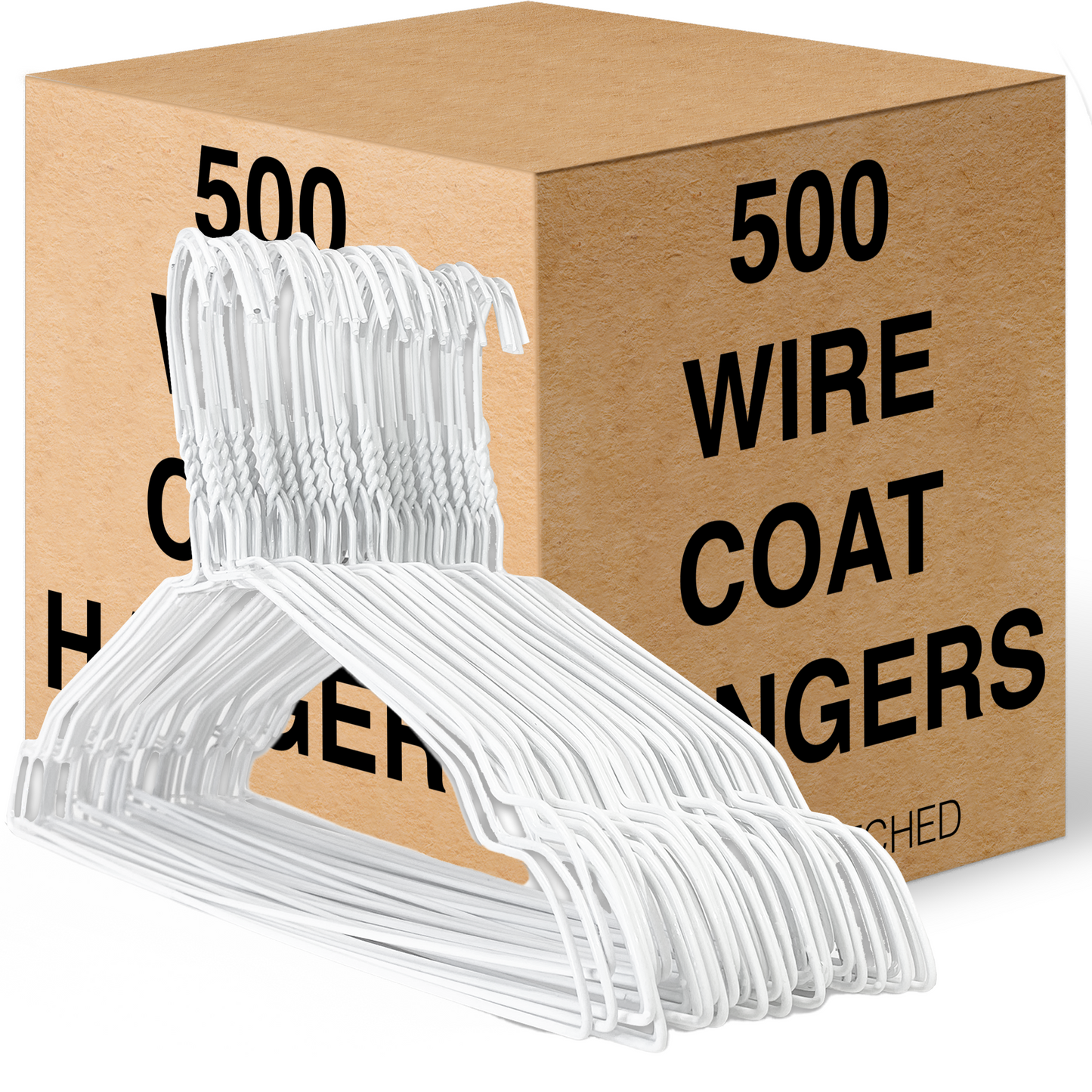 Laundry Metal Wire Hanger For Dry Cleaners 16" 1.9mm - White