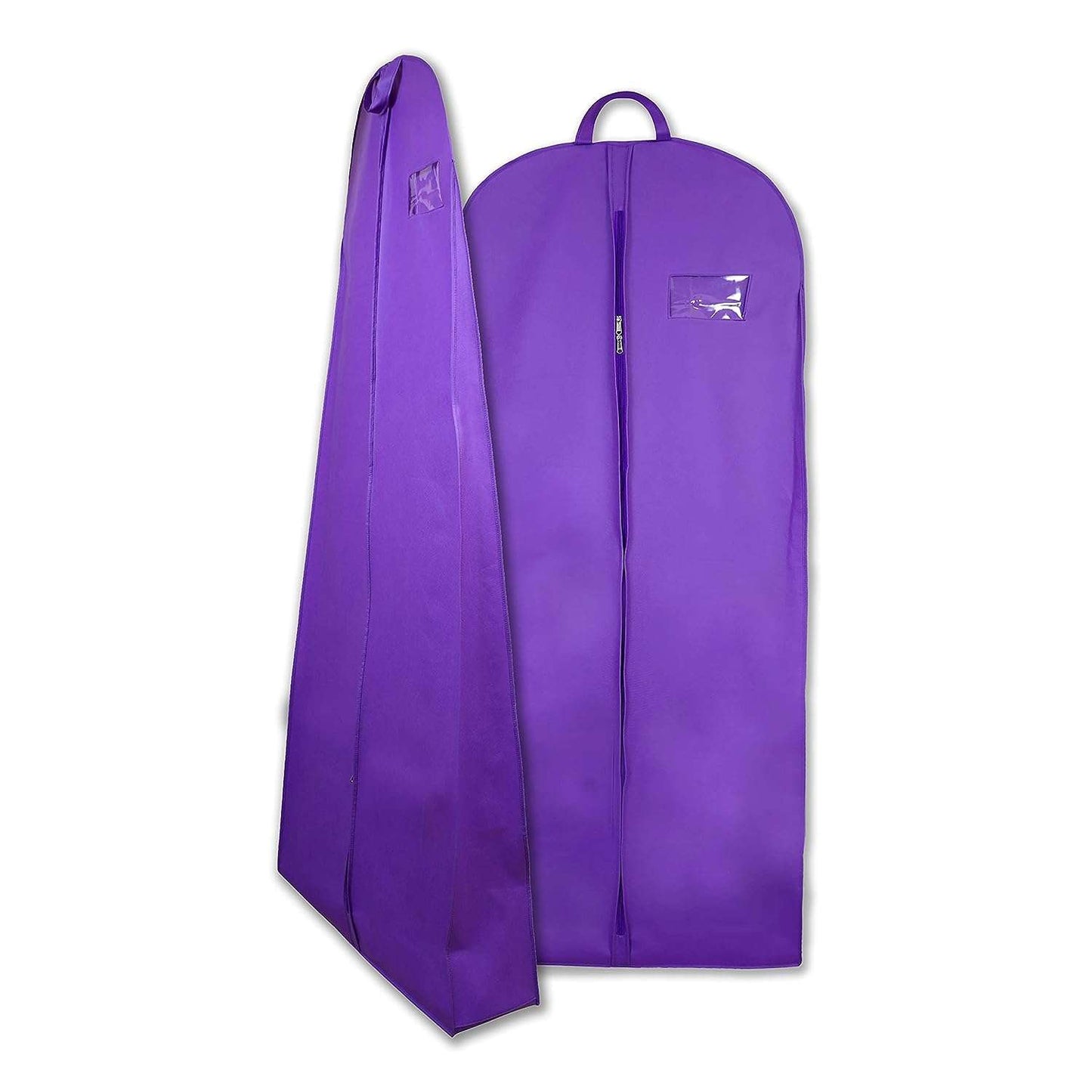 Wedding Lehenga Gown Long Dress Garment Cover Bags 72" with 8" Gusset - PURPLE