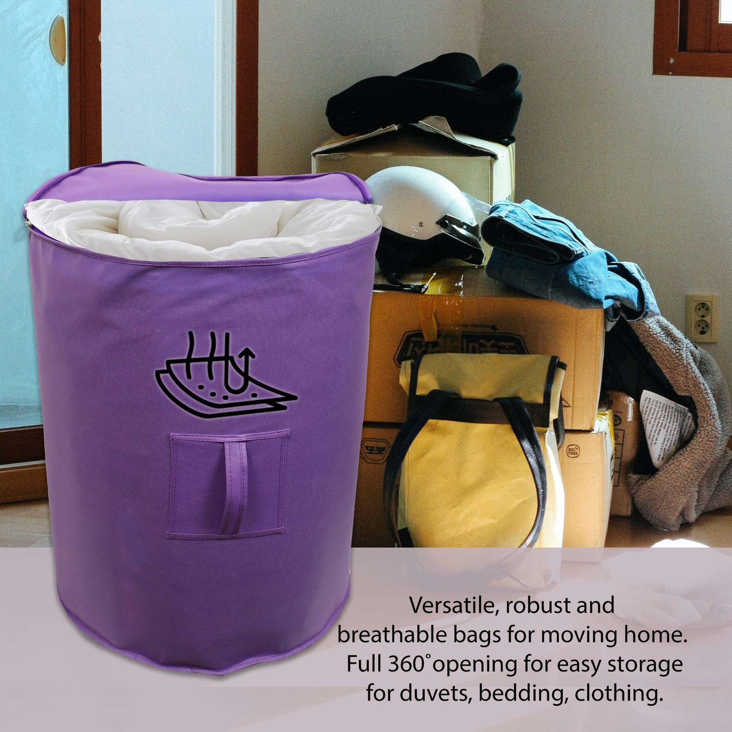 Bedding Storage Bags 24" (Purple)