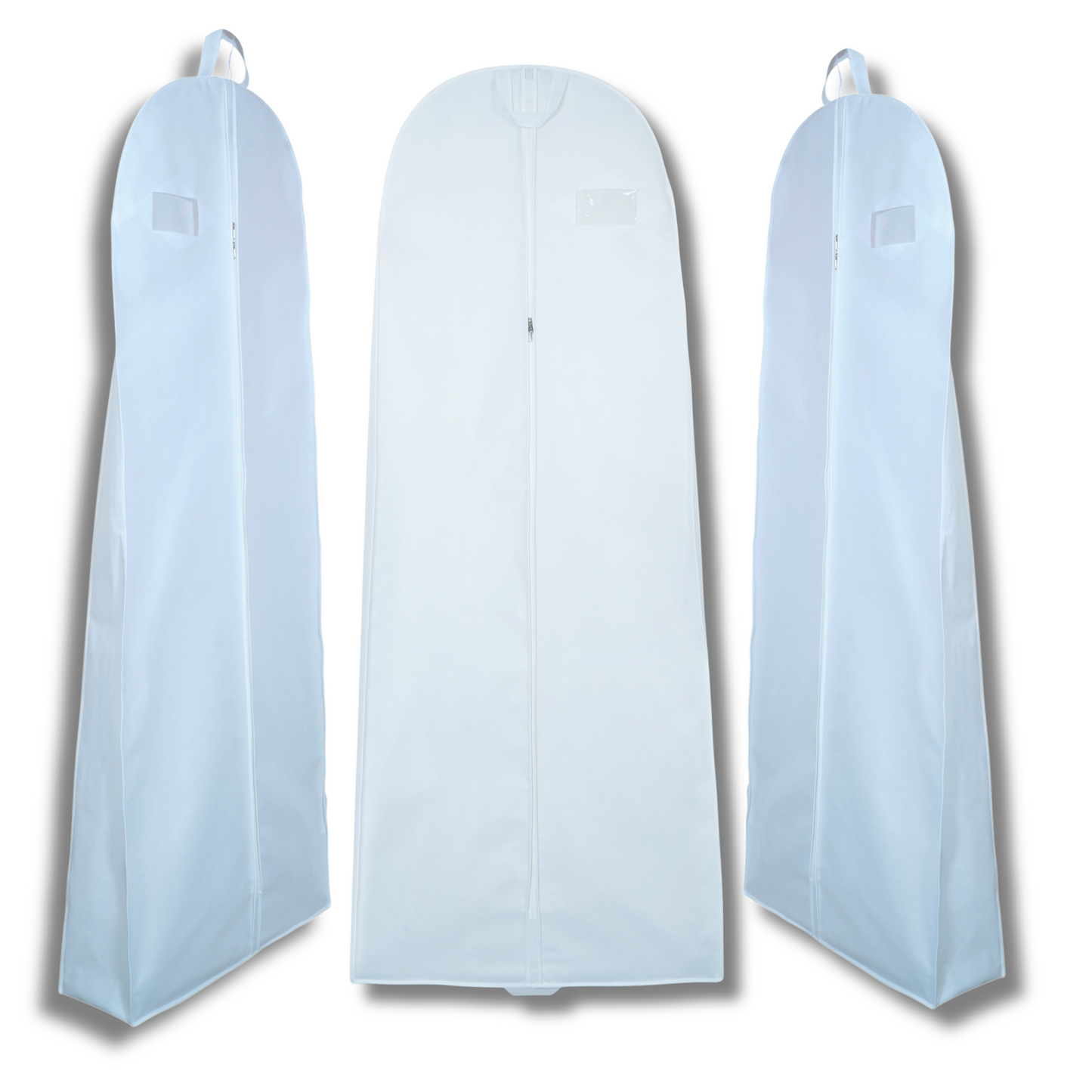 Wedding Lehenga Gown Long Dress Garment Cover Bags 72" with 8" Gusset - WHITE
