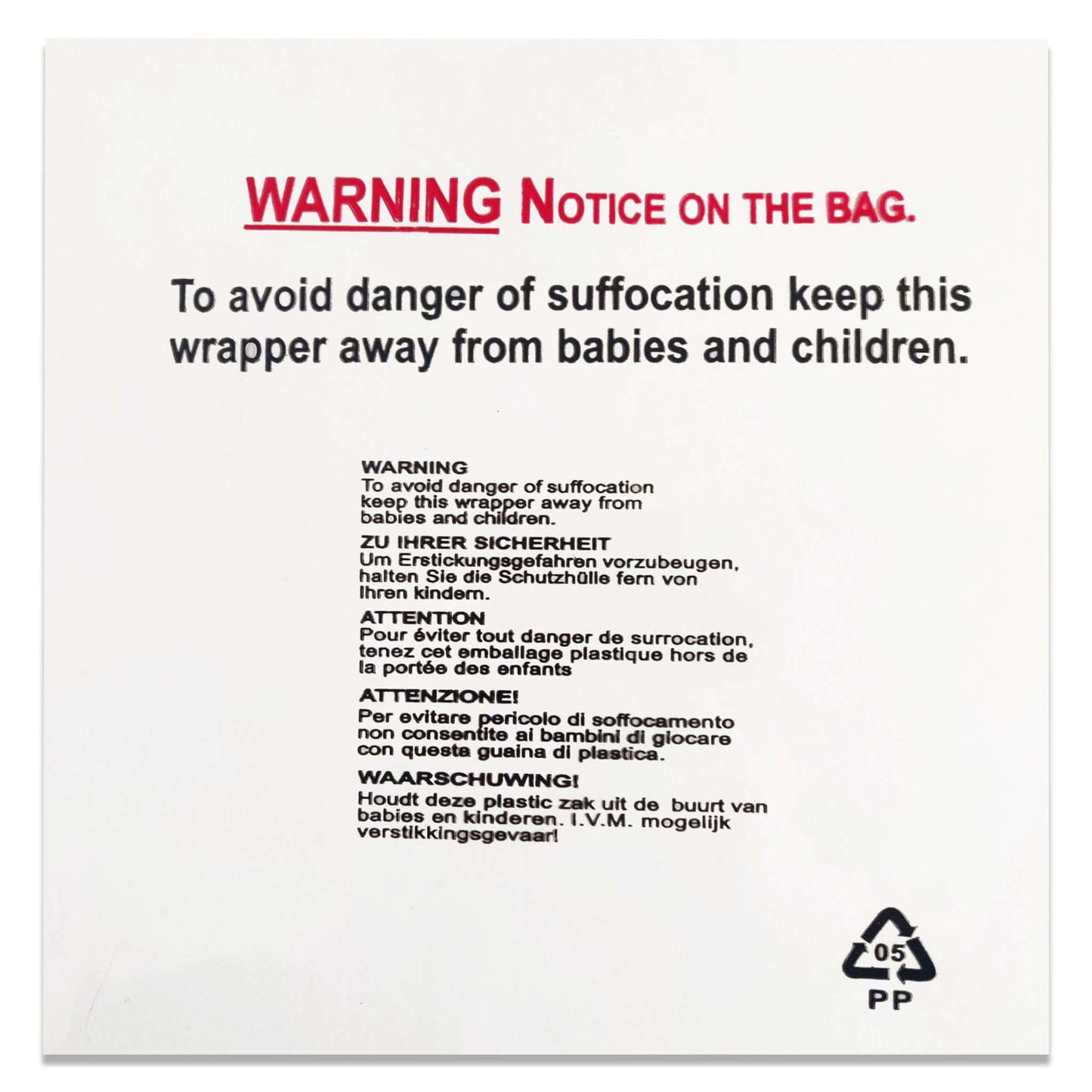 PP Poly Bags 12x18"