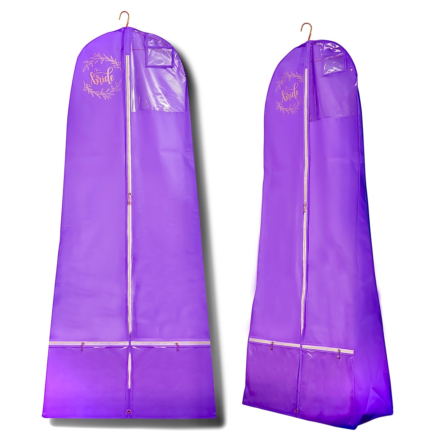 Premium Lehenga Gown Cover 10" Gusset - PURPLE