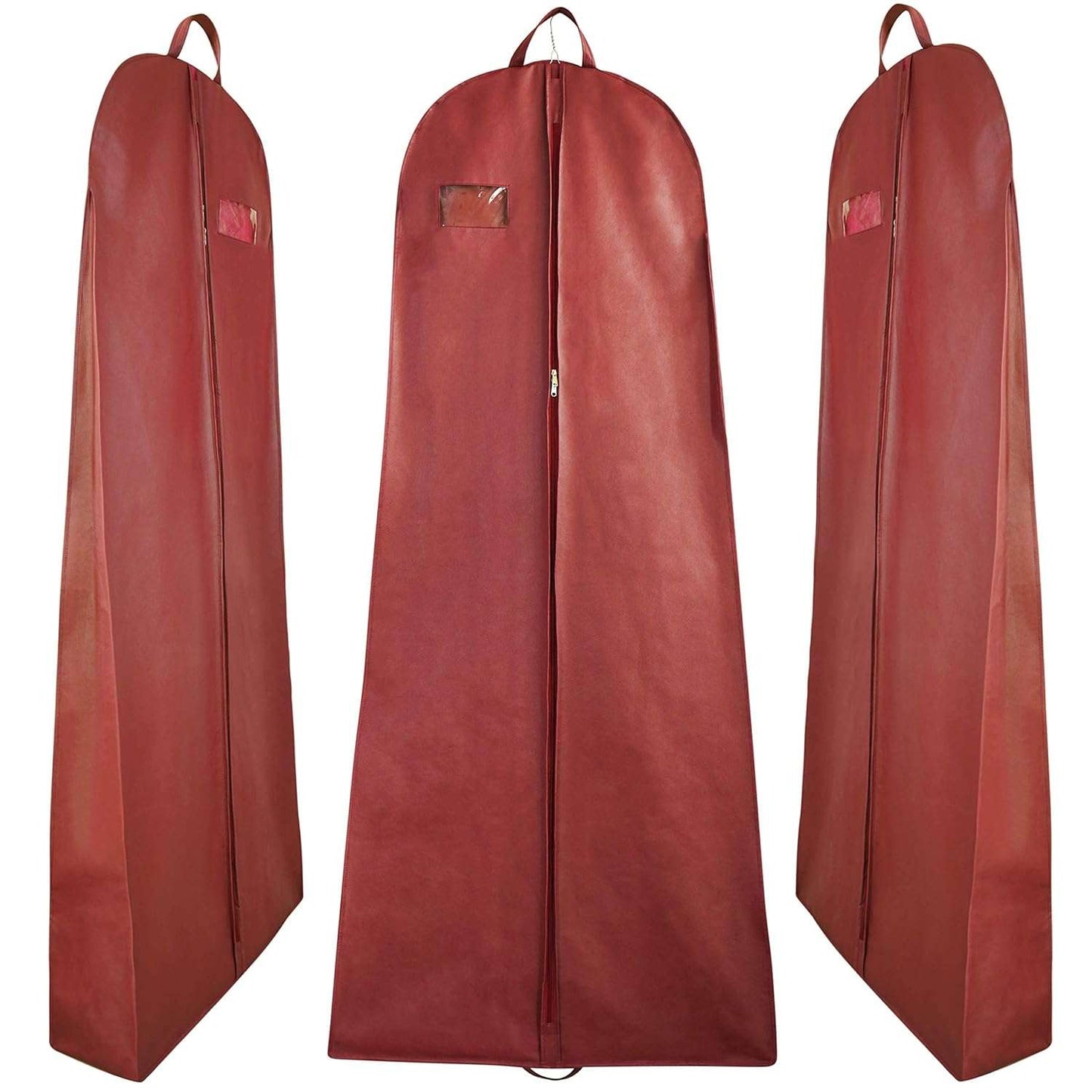 Wedding Lehenga Gown Long Dress Garment Cover Bags 72" with 8" Gusset - MAROON