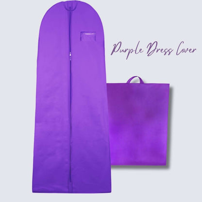 Wedding Lehenga Gown Long Dress Garment Cover Bags 72" with 8" Gusset - PURPLE