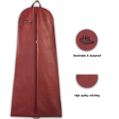 Wedding Lehenga Gown Long Dress Garment Cover Bags 72" with 8" Gusset - MAROON