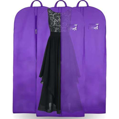 Wedding Lehenga Gown Long Dress Garment Cover Bags 72" with 8" Gusset - PURPLE