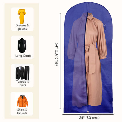 Foldable Long Dress Cover - 54" Blue
