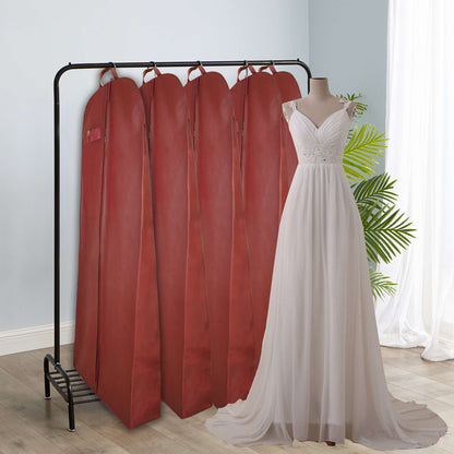 Wedding Lehenga Gown Long Dress Garment Cover Bags 72" with 8" Gusset - MAROON