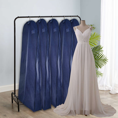 Wedding Lehenga Gown Long Dress Garment Cover Bags 72" with 8" Gusset - BLUE