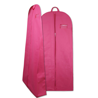 Wedding Lehenga Gown Long Dress Garment Cover Bags 72" with 8" Gusset - PINK