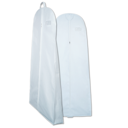 Wedding Lehenga Gown Long Dress Garment Cover Bags 72" with 8" Gusset - WHITE