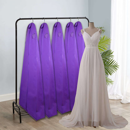 Wedding Lehenga Gown Long Dress Garment Cover Bags 72" with 8" Gusset - PURPLE