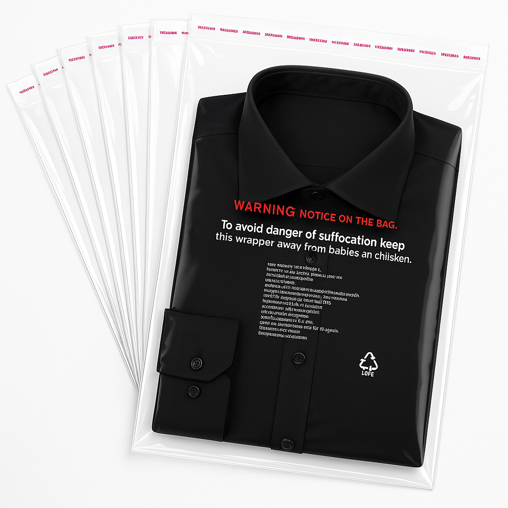 BOPP Poly Bags 14"x20" (Warning)