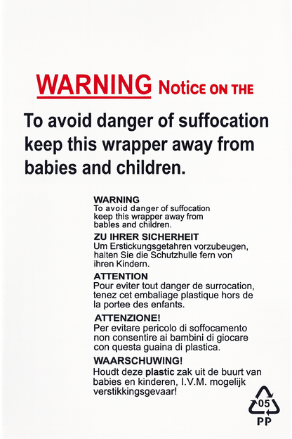 BOPP Poly Bags 11"x16" 51 Micron (Warning)