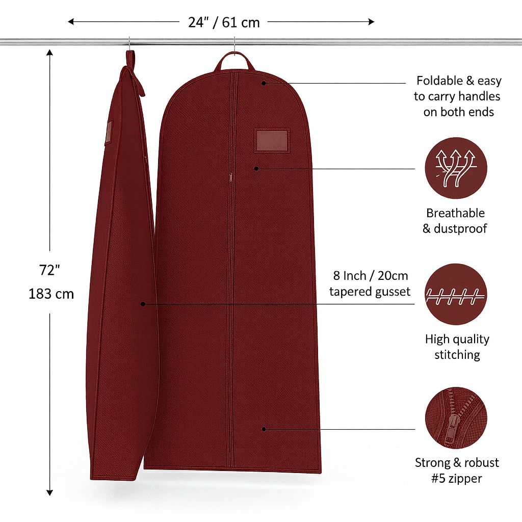 Wedding Lehenga Gown Long Dress Garment Cover Bags 