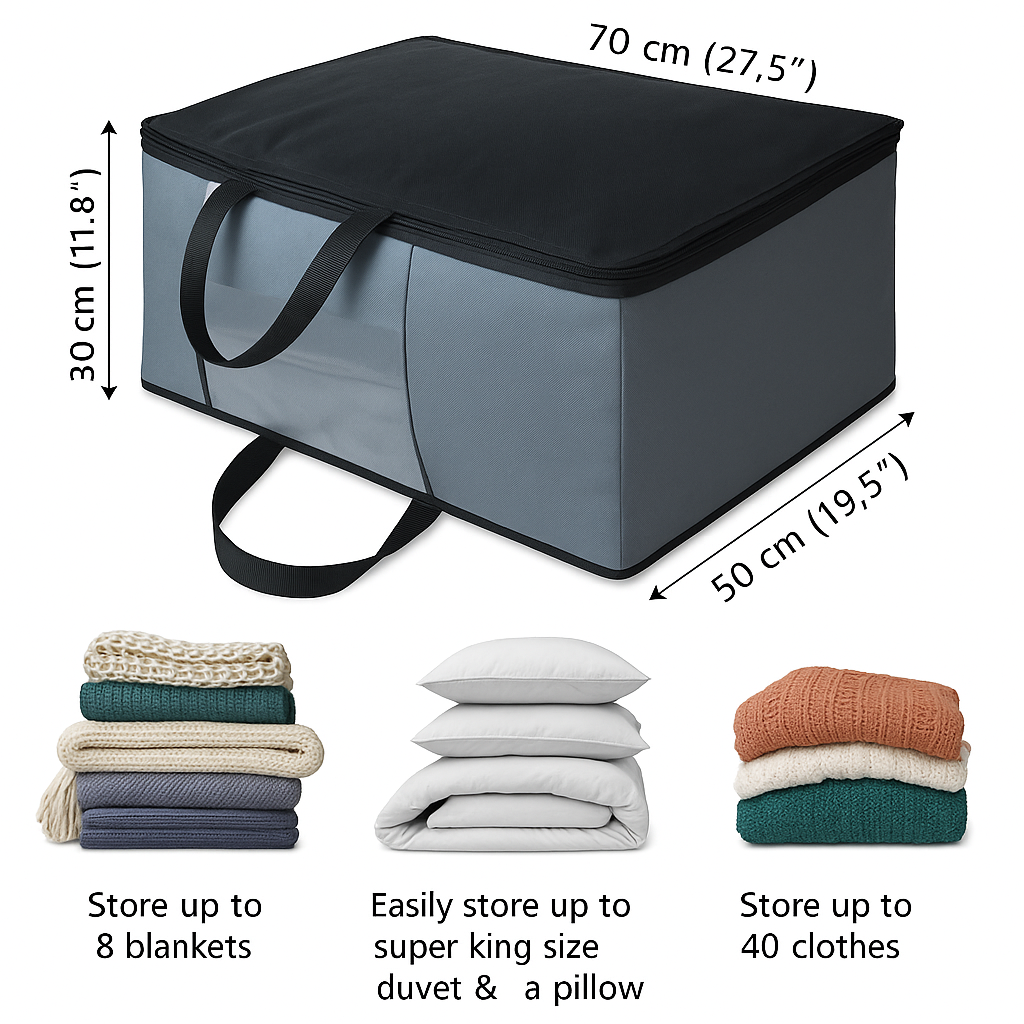 Large Wardrobe Storage Bag - Clothes Organizer & Container