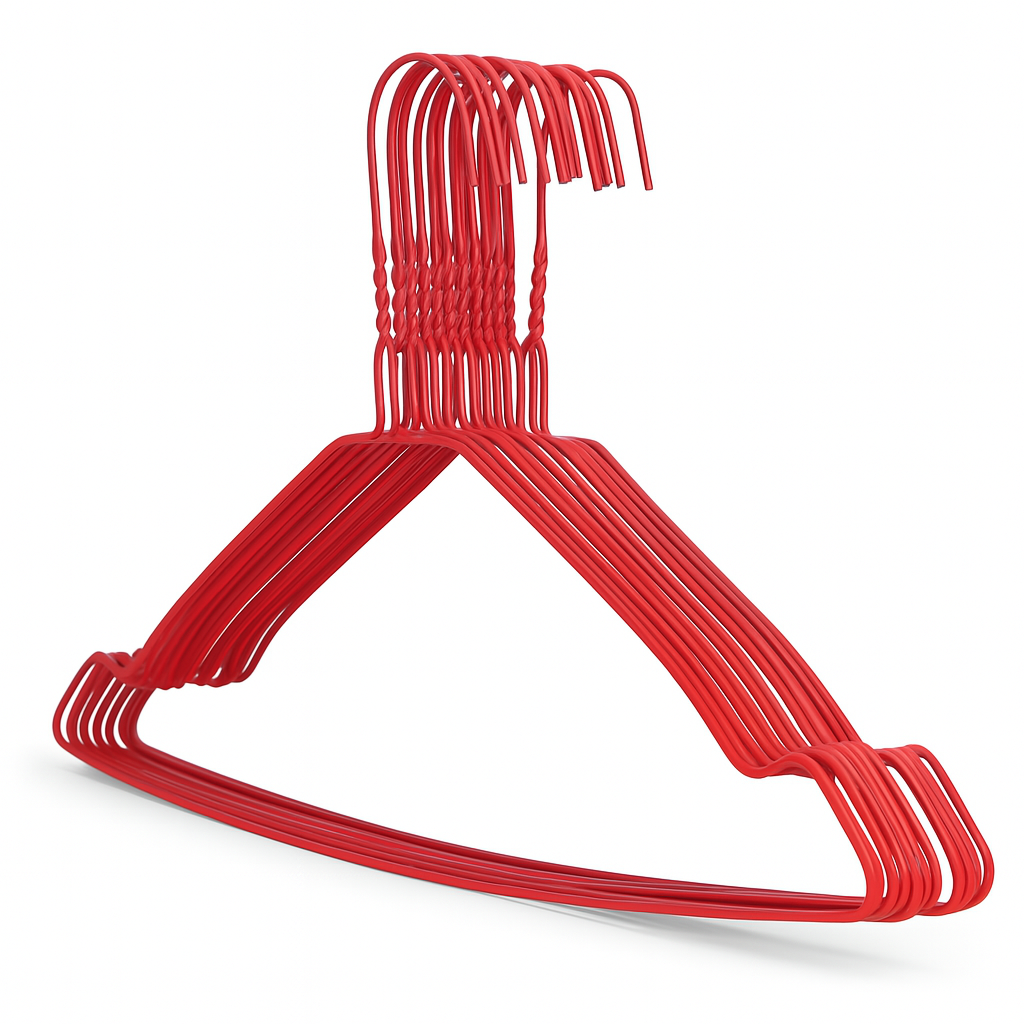 Metal Wire Hanger Red