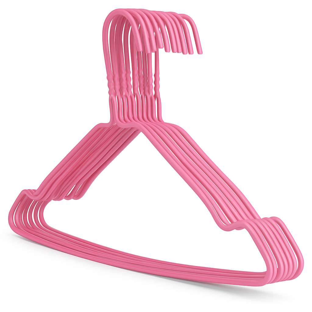 Metal Wire Hanger 16"  3mm - Pink