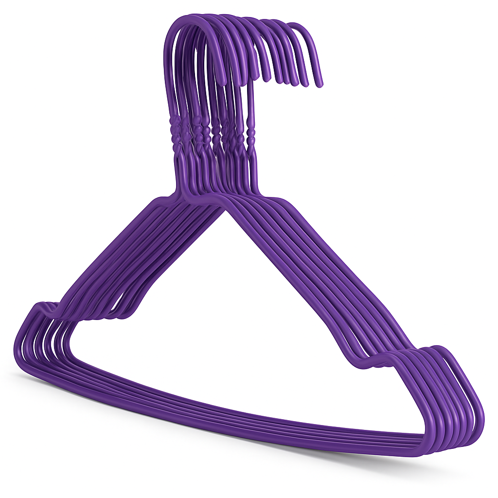 Metal Wire Hanger Purple 
