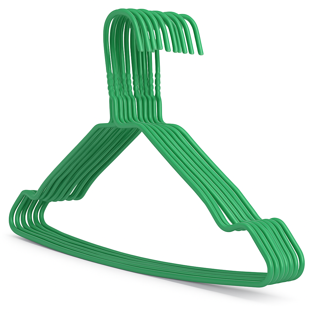 Metal Wire Hanger Green 