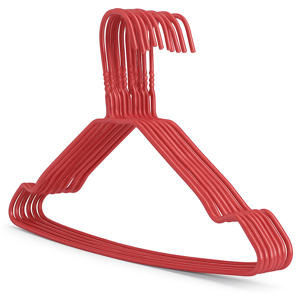 Metal Wire Hanger Red