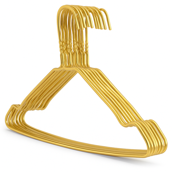 Metal Wire Hanger 16"  3mm - Gold