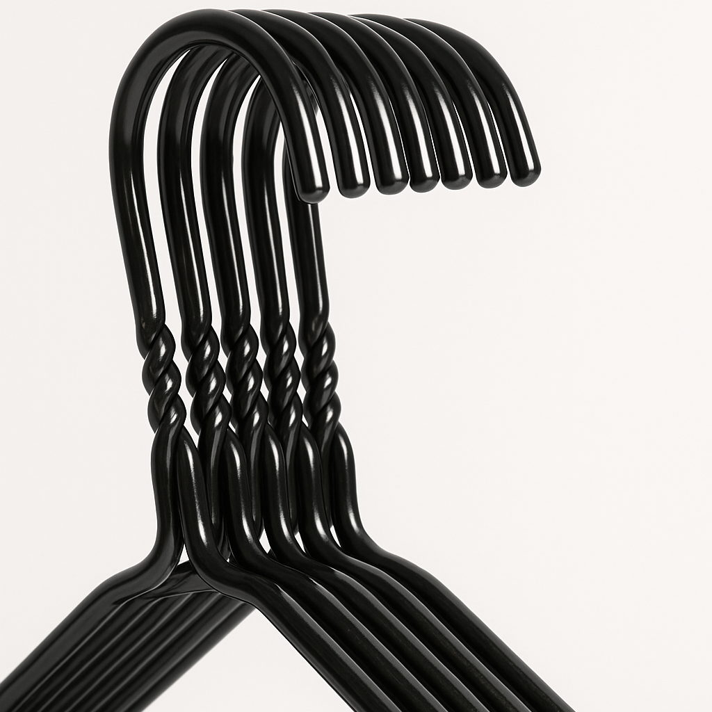 Metal Wire Hanger 16"  3mm - Black
