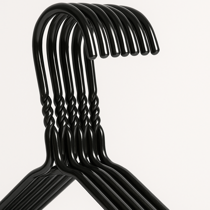Metal Wire Hanger 16"  3mm - Black