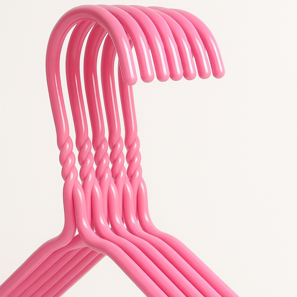 Metal Wire Hanger 16"  3mm - Pink