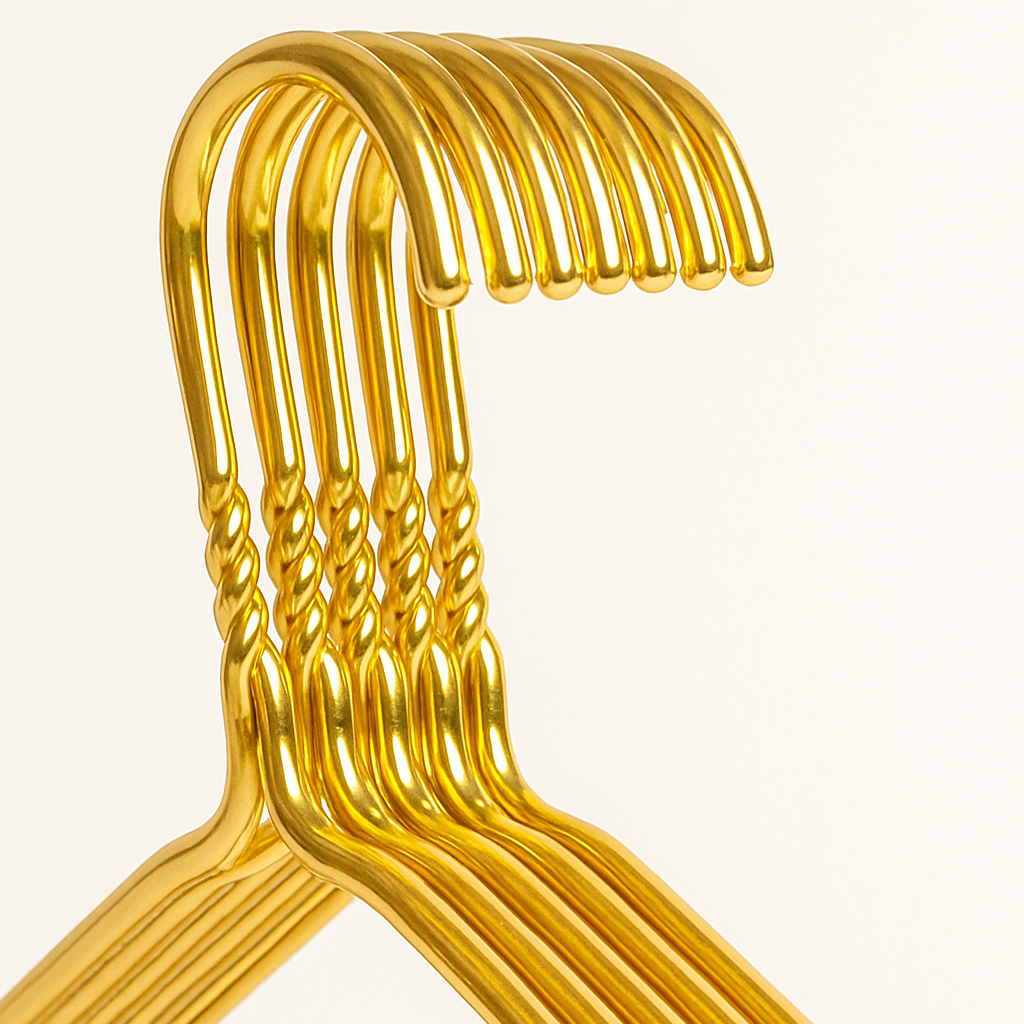 Metal Wire Hanger 16"  3mm - Gold