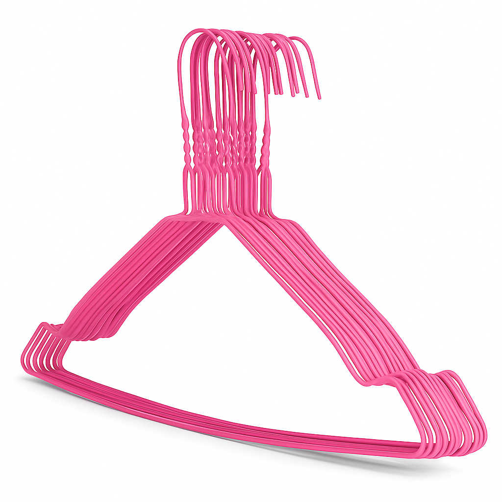 Metal Wire Hanger Pink