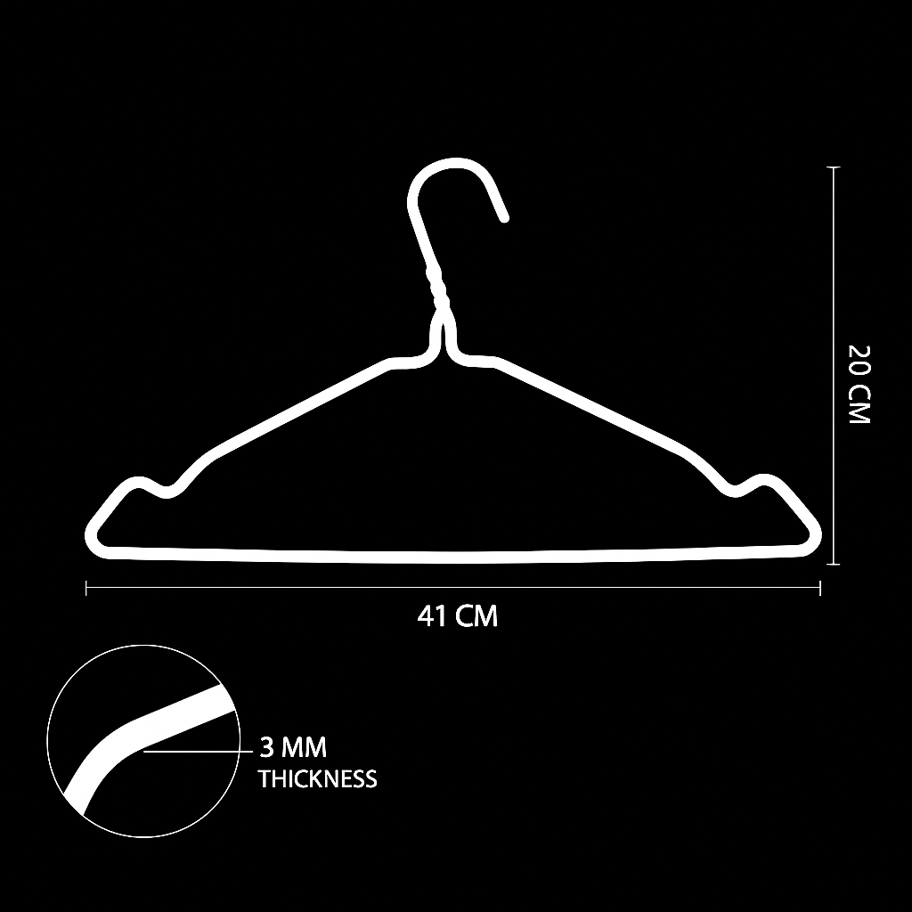 Metal Wire Hangers White