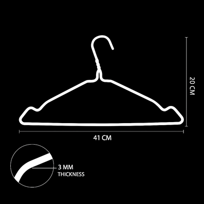Metal Wire Hangers White