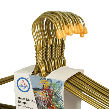 Clothes Metal Hanger 16 Inch 3mm - Powder Coated Gold (Pack of 5)