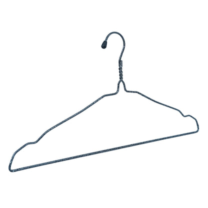 Clothes Metal Hanger 16 Inch 3mm - Texture Black (Pack of 5)