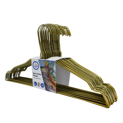 Laundry Metal Wire Hanger For Dry Cleaners 16" 2.1mm - Gold