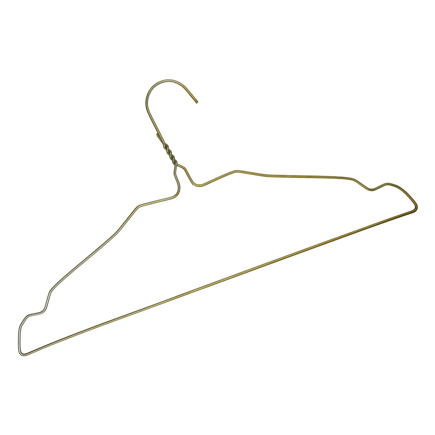 Laundry Metal Wire Hanger For Dry Cleaners 16" 2.1mm - Gold