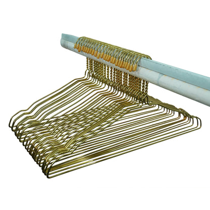 Clothes Metal Hanger 16 Inch 3mm - Powder Coated Gold (Pack of 5)