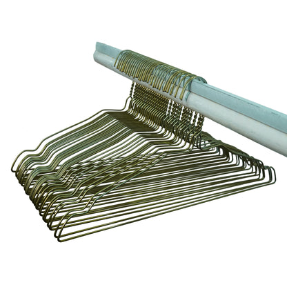 Laundry Metal Wire Hanger For Dry Cleaners 16" 2.1mm - Gold