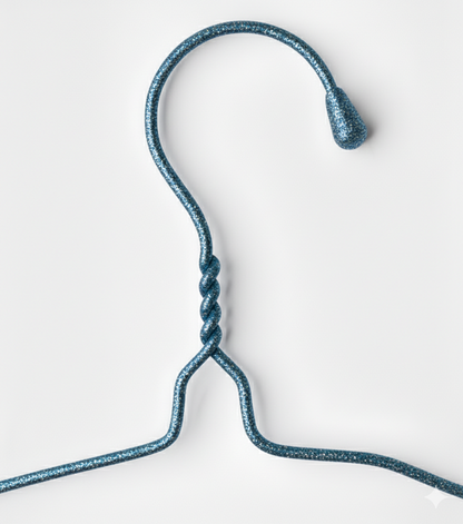 Clothes Metal Hanger 16 Inch 3mm - Texture Blue