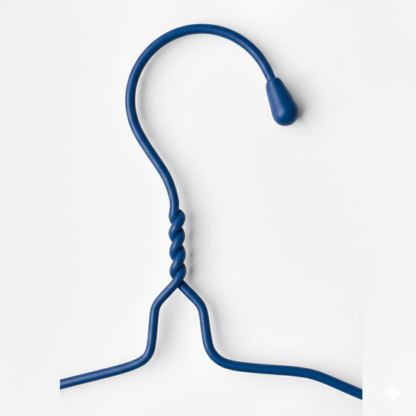 Clothes Hanger 16"  3mm with Cap - Blue